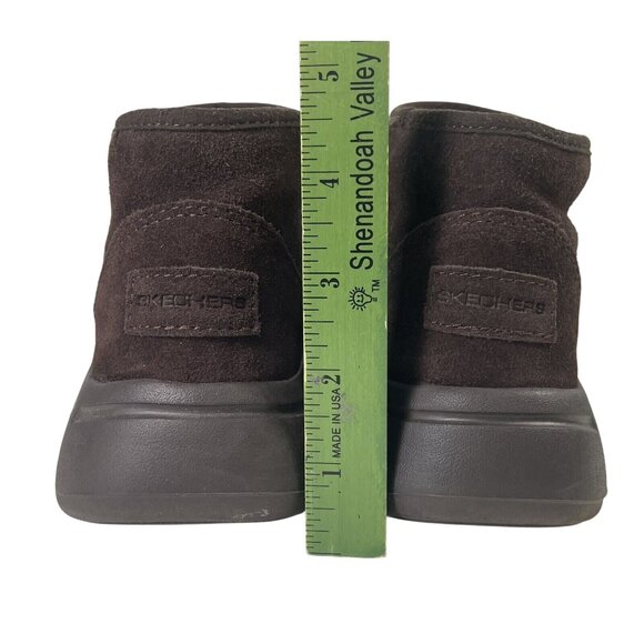 Skechers Boots Womens 6 Brown Ankle Bootie Go Walk Arch Fit Cute N Cozy 144404 - Picture 6 of 9